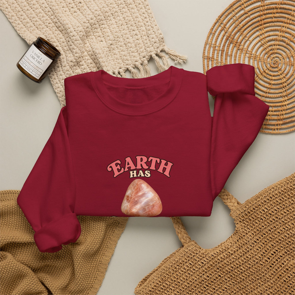 Earth Has Excellent Taste — Peach Moonstone Crewneck | Earth Tones & Brights