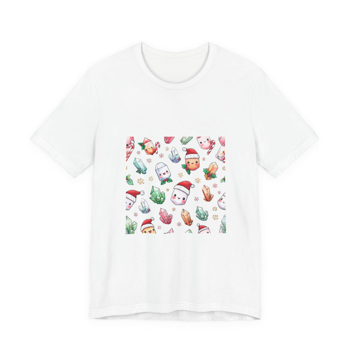 Pastel Christmas Crystal Friends T-Shirt | Light Neutrals