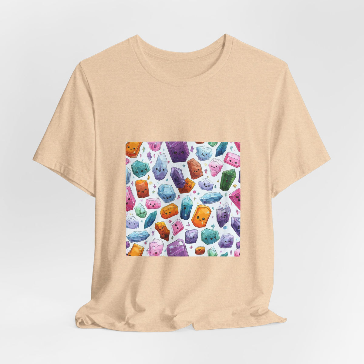 Pastel Crystal Friends T-Shirt | Sandy Neutrals & Oranges