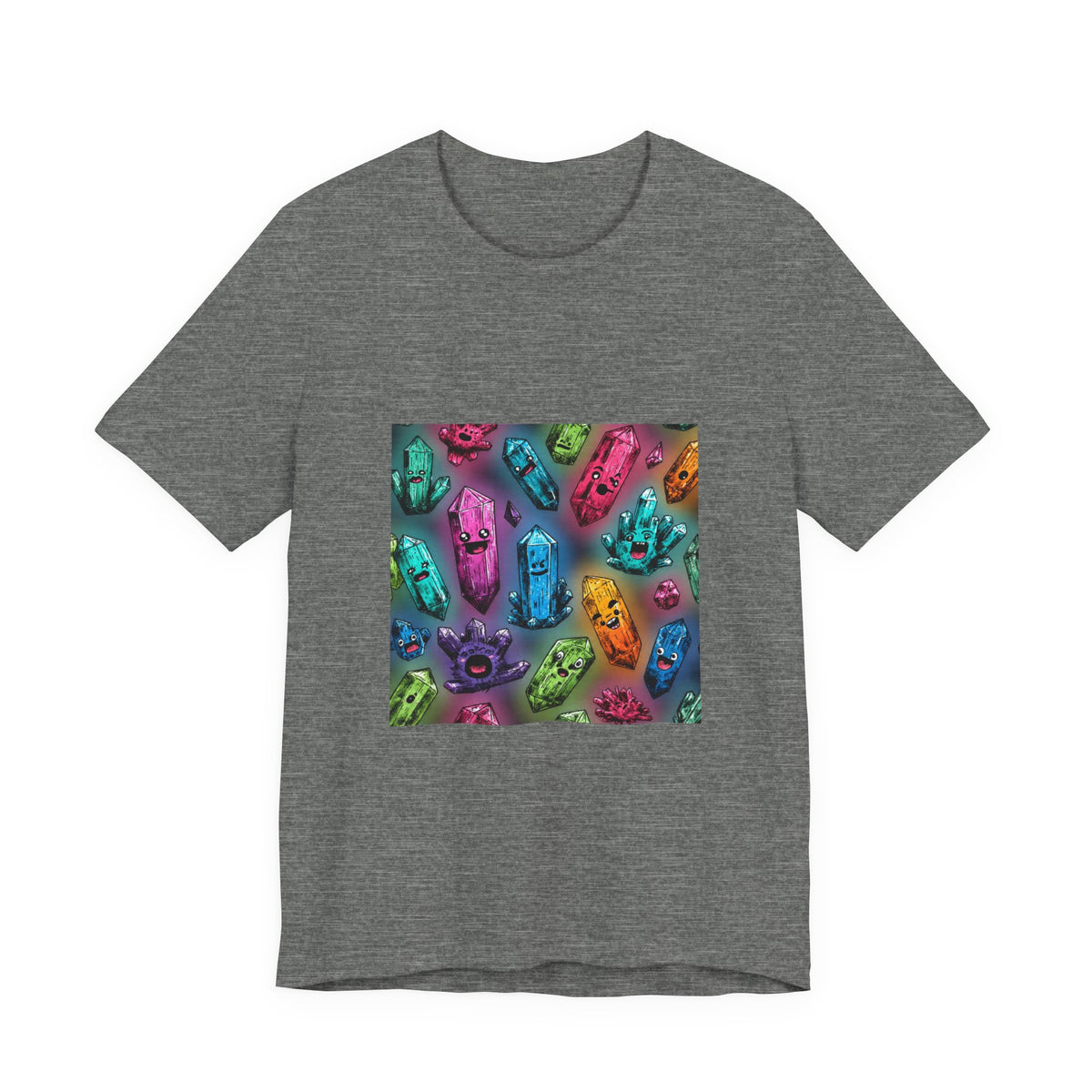 Colorful Crystal Characters T-Shirt | Light Neutrals