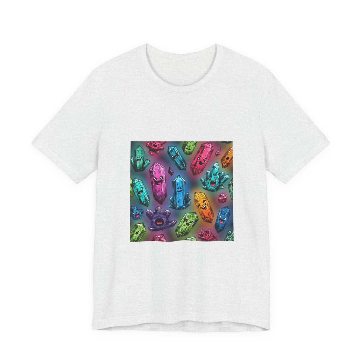 Colorful Crystal Characters T-Shirt | Light Neutrals