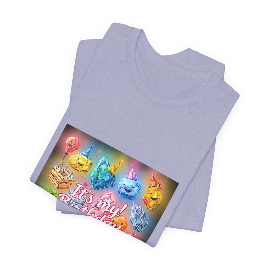 It's My Birthday Crystal Party T-Shirt | Soft Blues
