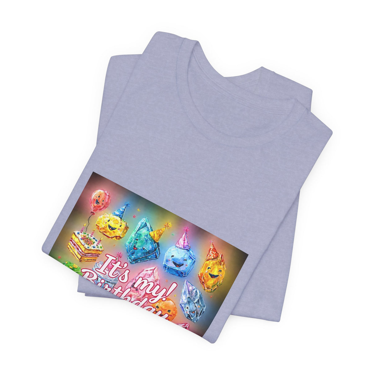 It's My Birthday Crystal Party T-Shirt | Soft Blues
