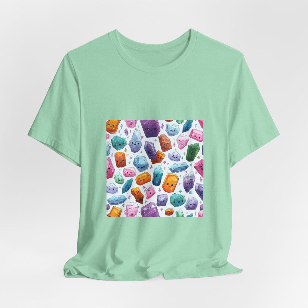 Pastel Crystal Friends T-Shirt | Golds, Mints & Teal