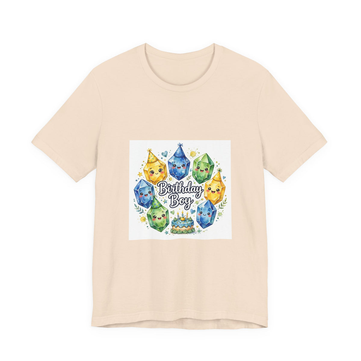 Birthday Boy Crystal Party T-Shirt | Sandy Neutrals & Oranges