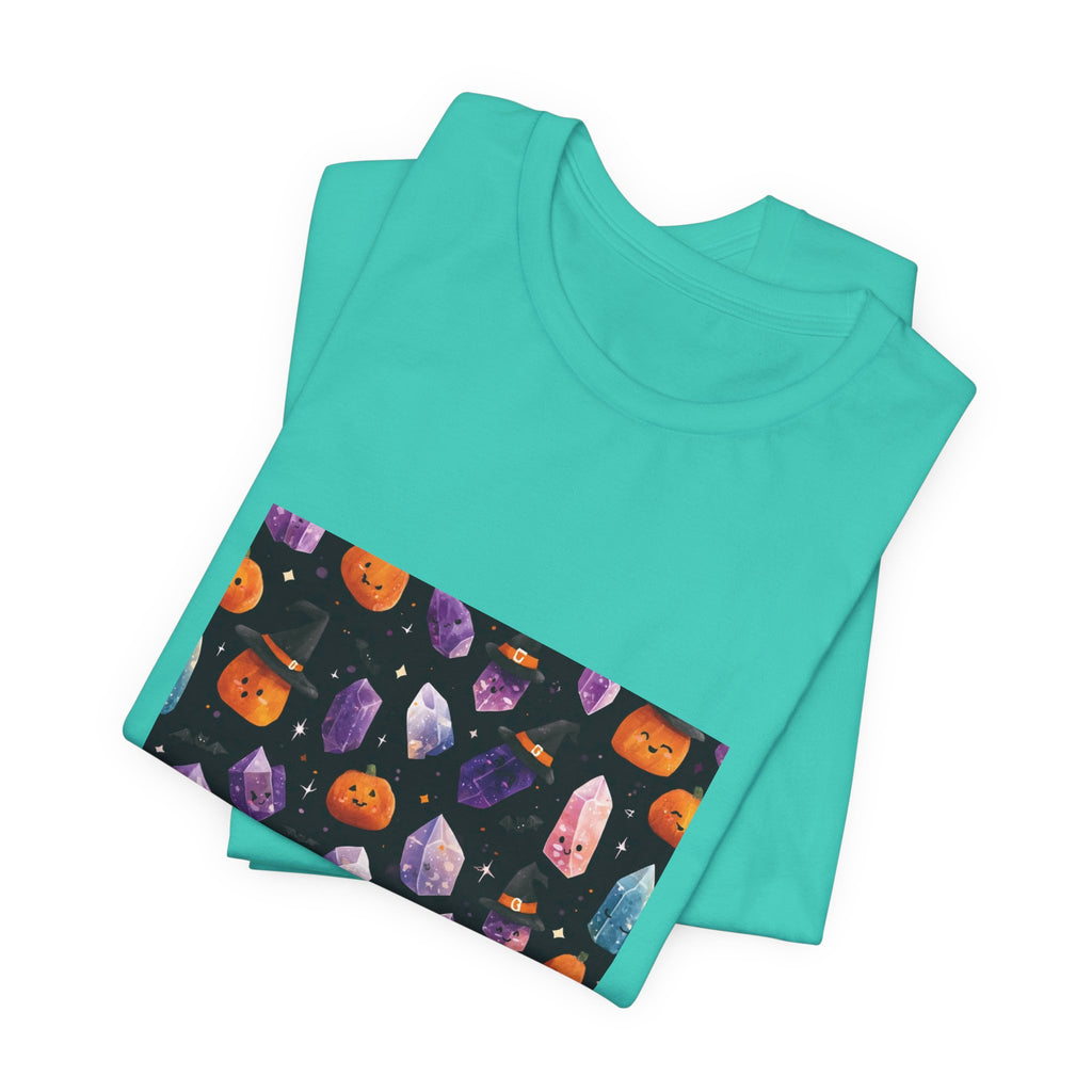 Halloween Crystal Party T-Shirt | Golds, Mints & Teal