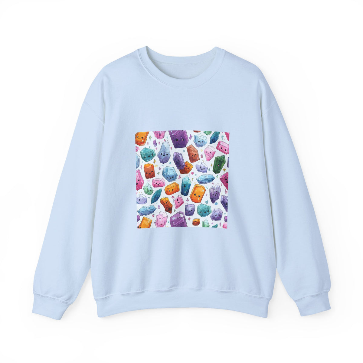 Pastel Crystal Friends Crewneck | Blues, Purples & Pinks