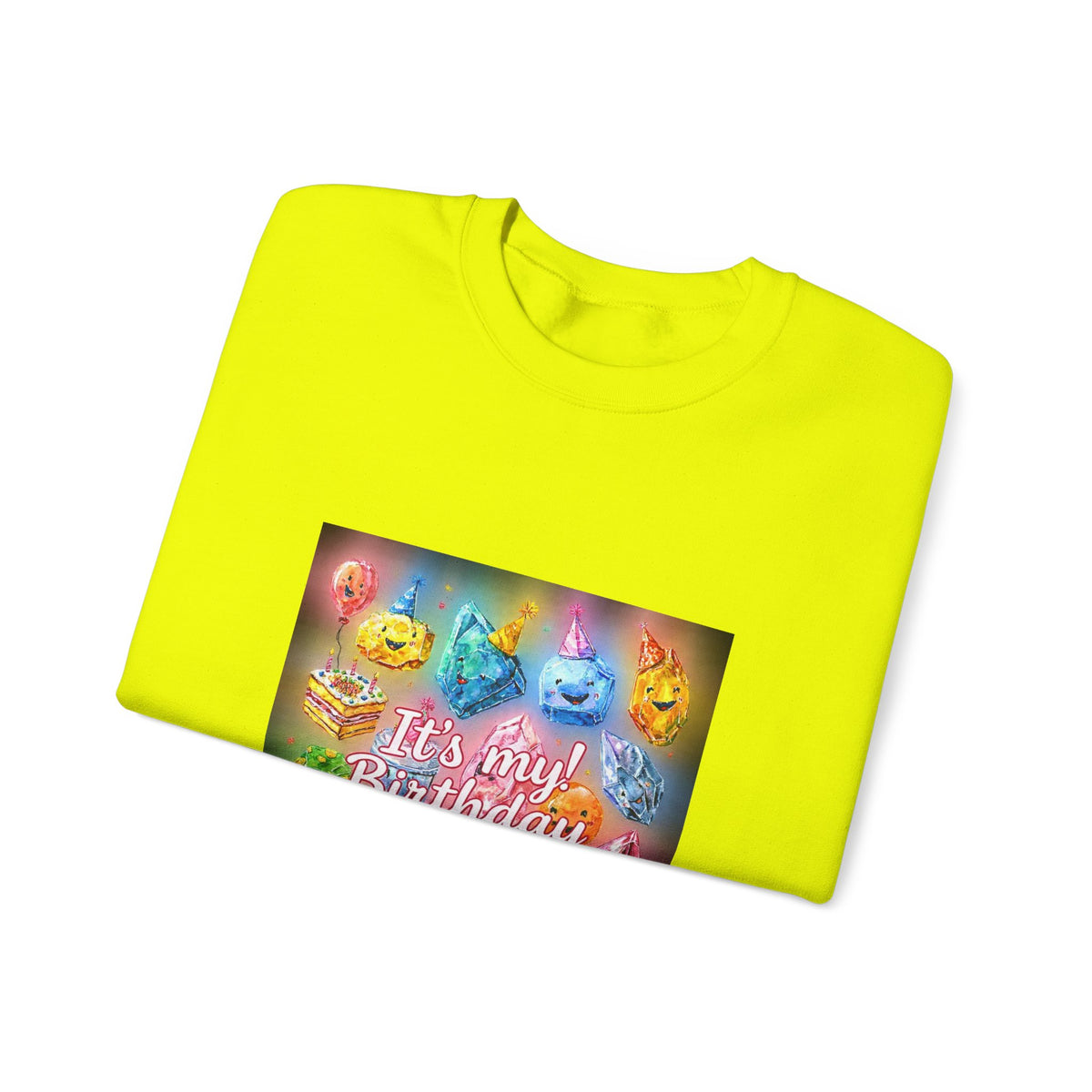 It's My Birthday Crystal Party Crewneck | Earth Tones & Brights