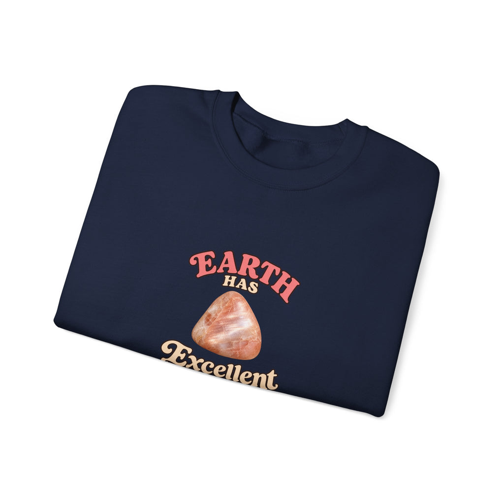 Earth Has Excellent Taste — Peach Moonstone Crewneck | Blues, Purples & Pinks