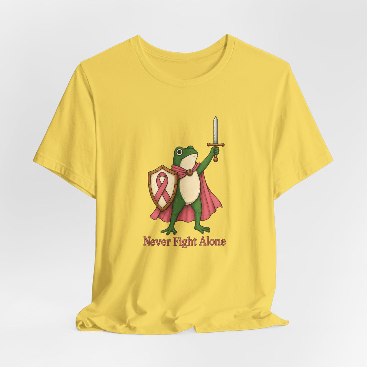 Never Fight Alone - Breast Cancer Awareness T-Shirt
