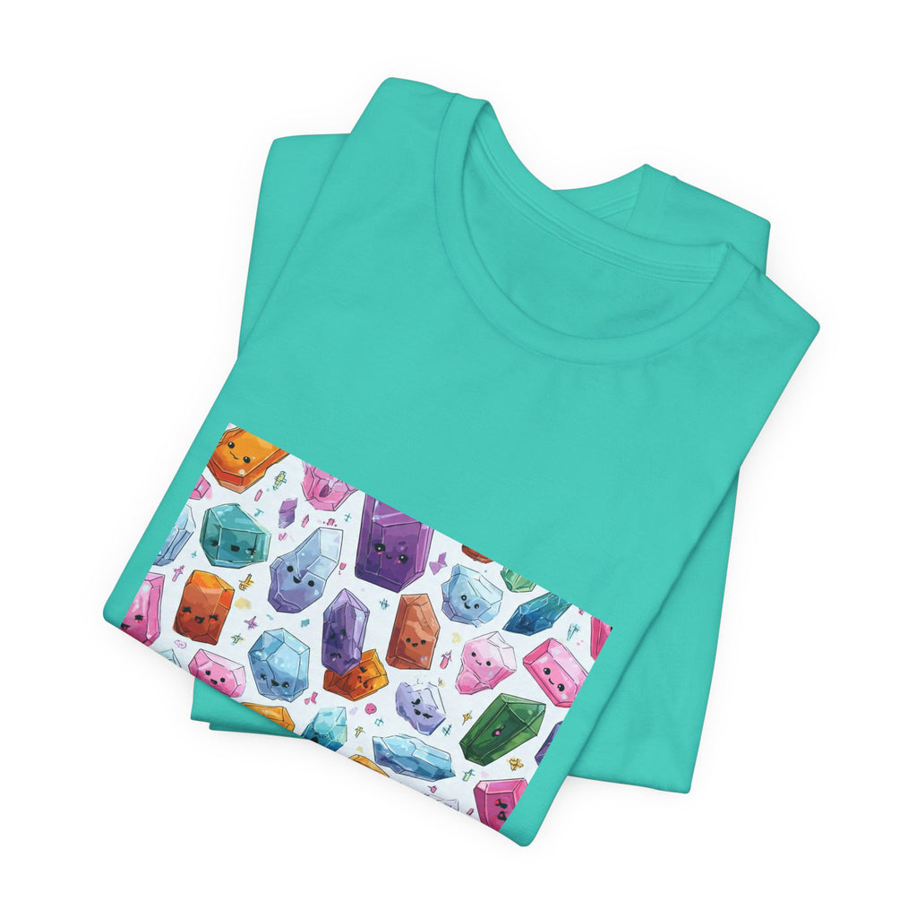 Pastel Crystal Friends T-Shirt | Golds, Mints & Teal