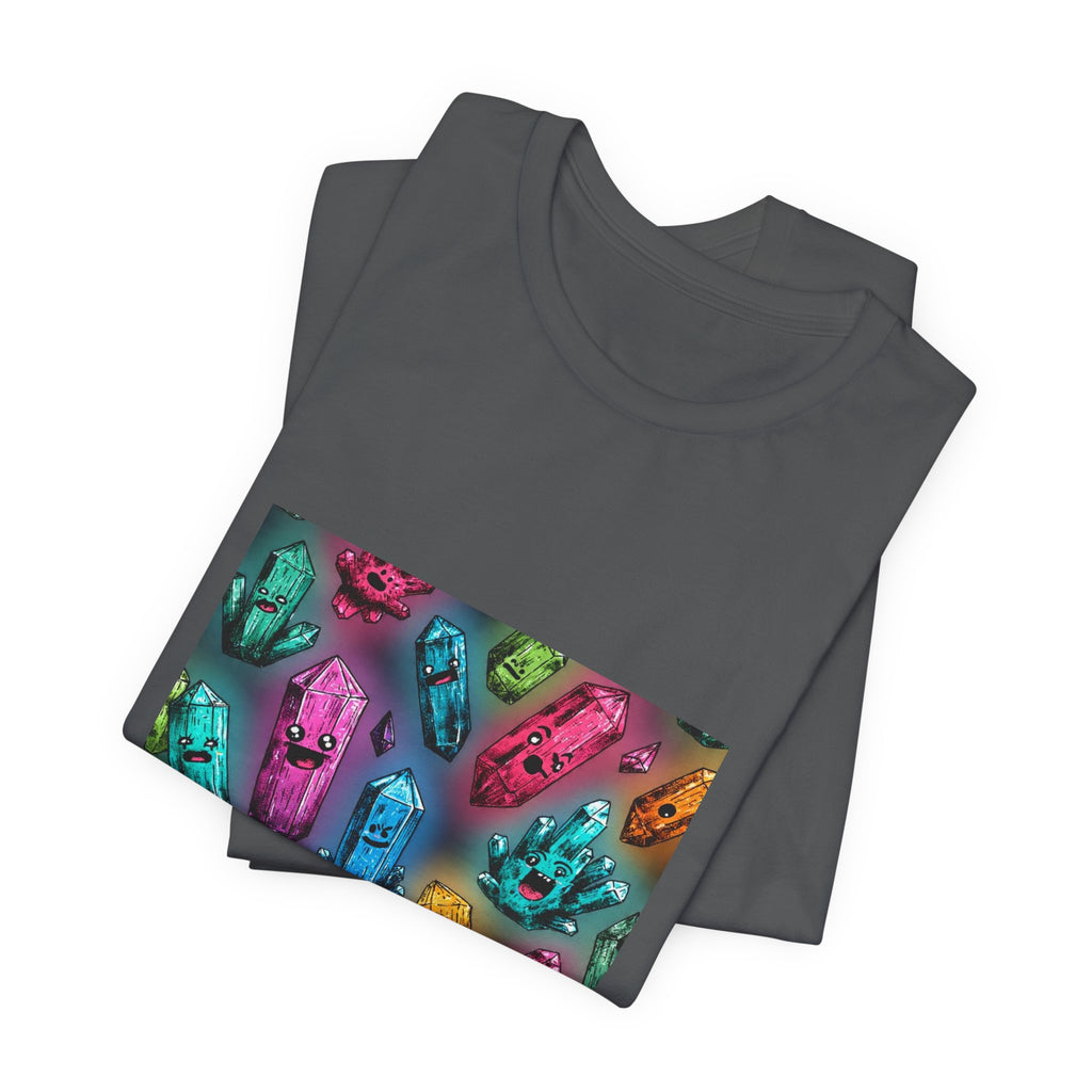 Colorful Crystal Characters T-Shirt | Dark Neutrals & Reds