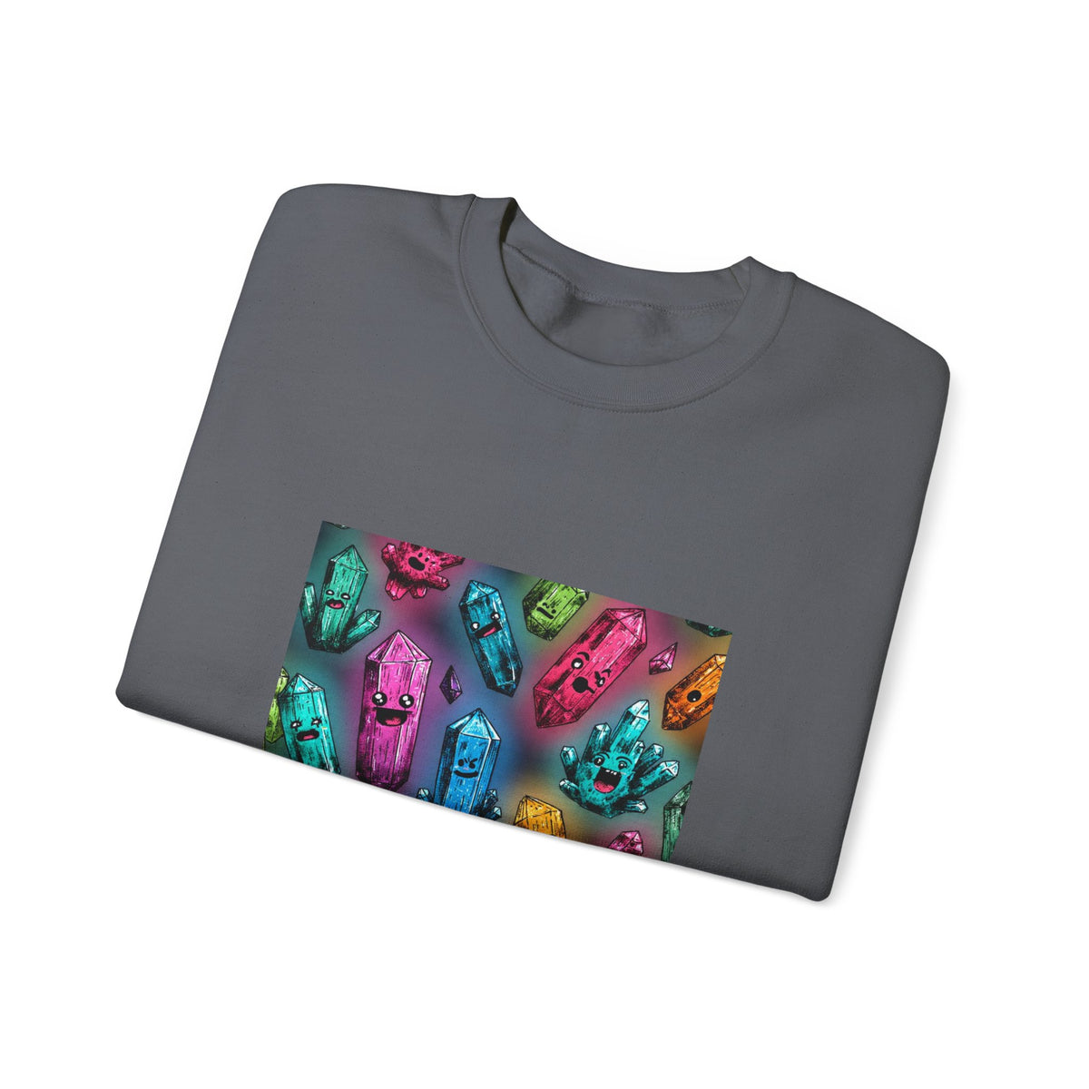 Colorful Crystal Characters Crewneck | Neutrals & Reds