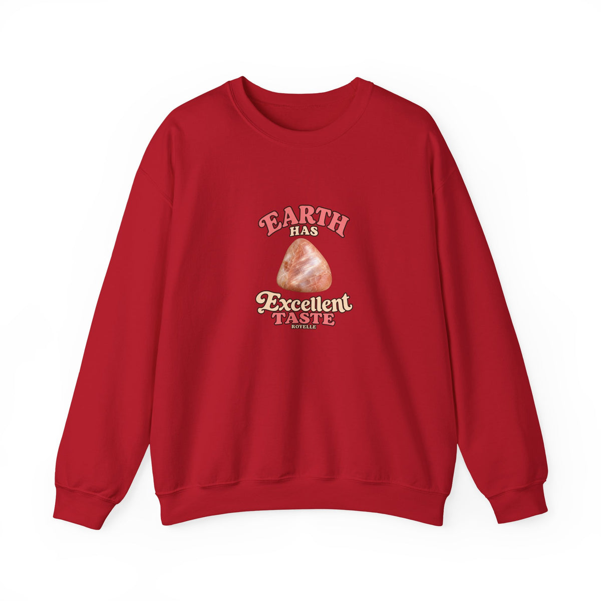 Earth Has Excellent Taste — Peach Moonstone Crewneck | Neutrals & Reds