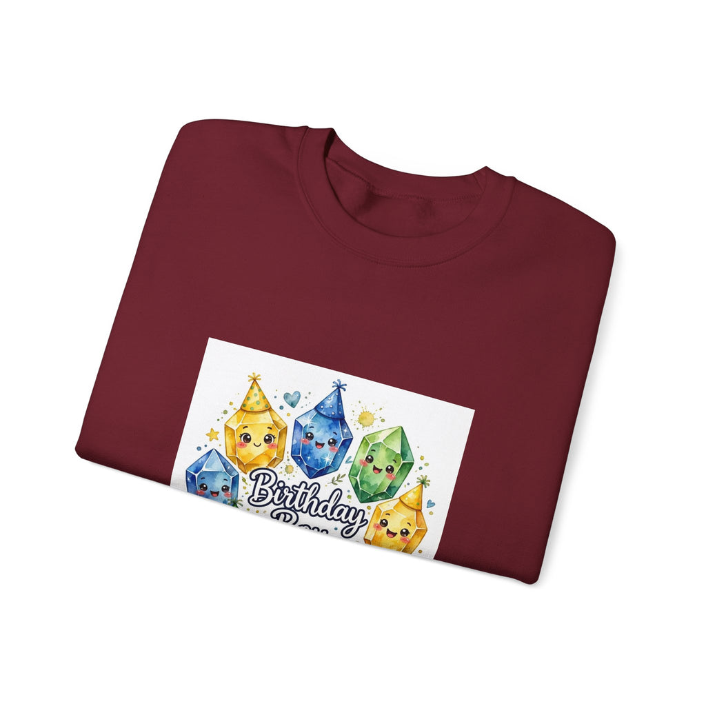 Birthday Boy Crystal Party Crewneck | Earth Tones & Brights