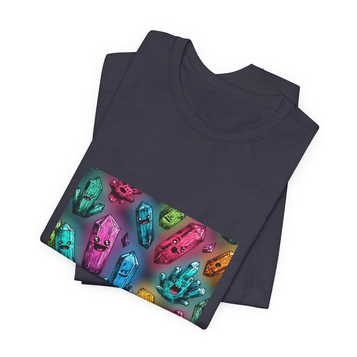 Colorful Crystal Characters T-Shirt | Royal, Navy & Purple