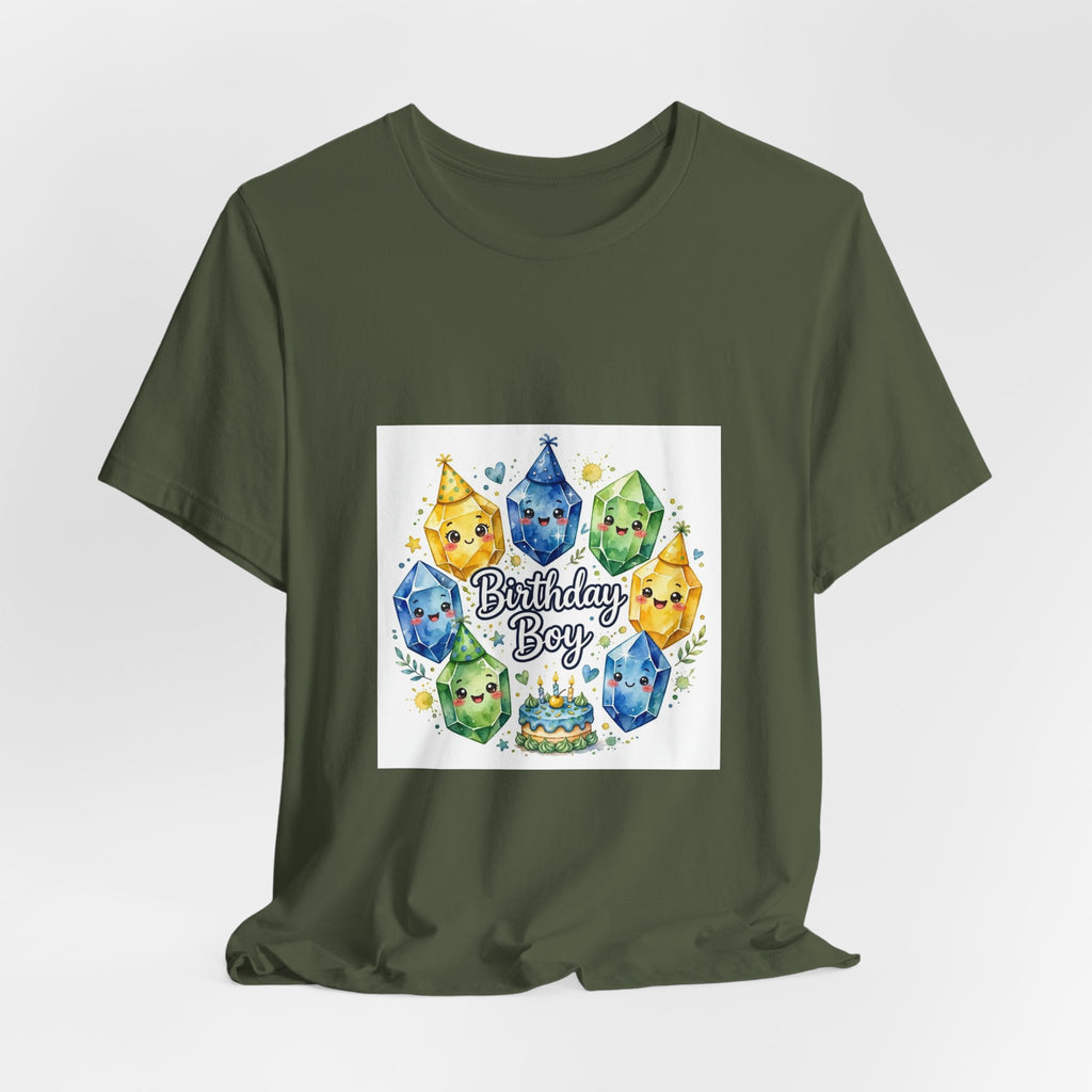 Birthday Boy Crystal Party T-Shirt | Greens