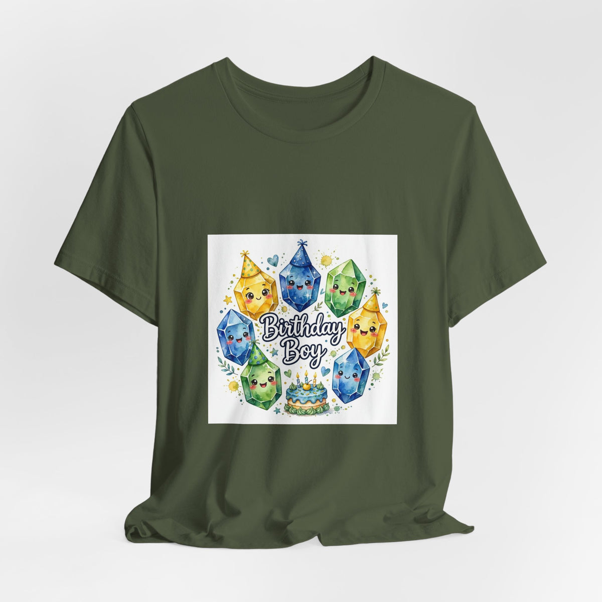Birthday Boy Crystal Party T-Shirt | Greens