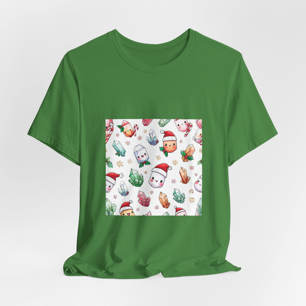 Pastel Christmas Crystal Friends T-Shirt | Greens