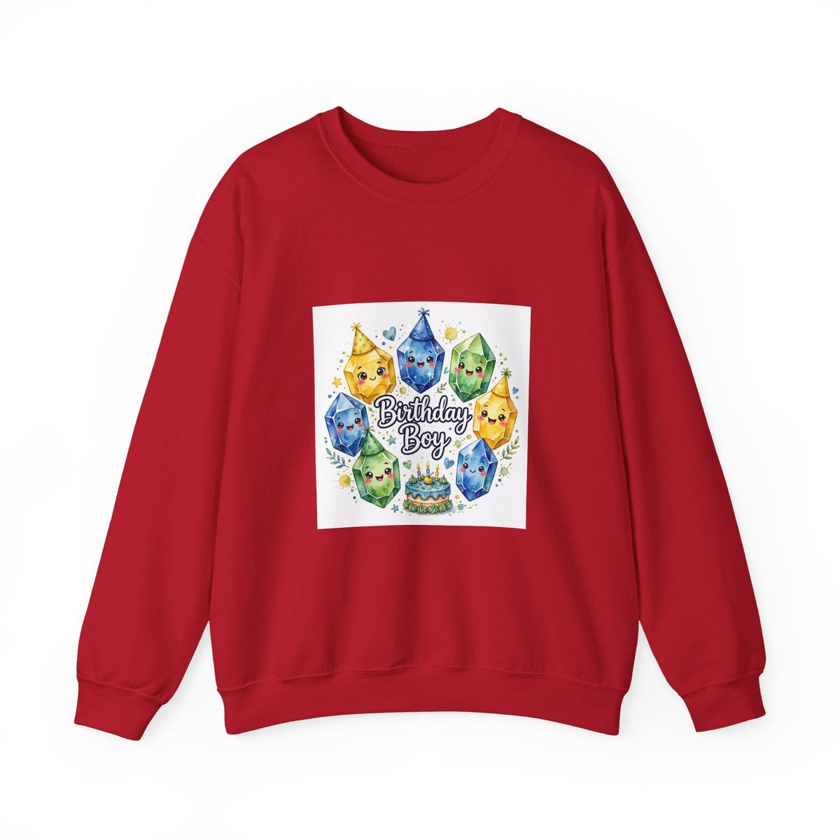 Birthday Boy Crystal Party Crewneck | Neutrals & Reds