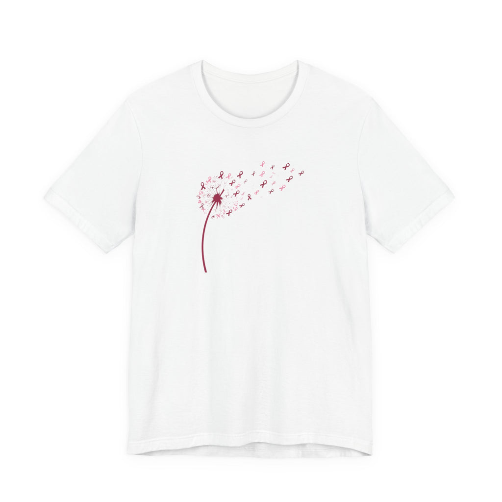 Pink Ribbon Dandelion Breast Cancer Awareness T-Shirt