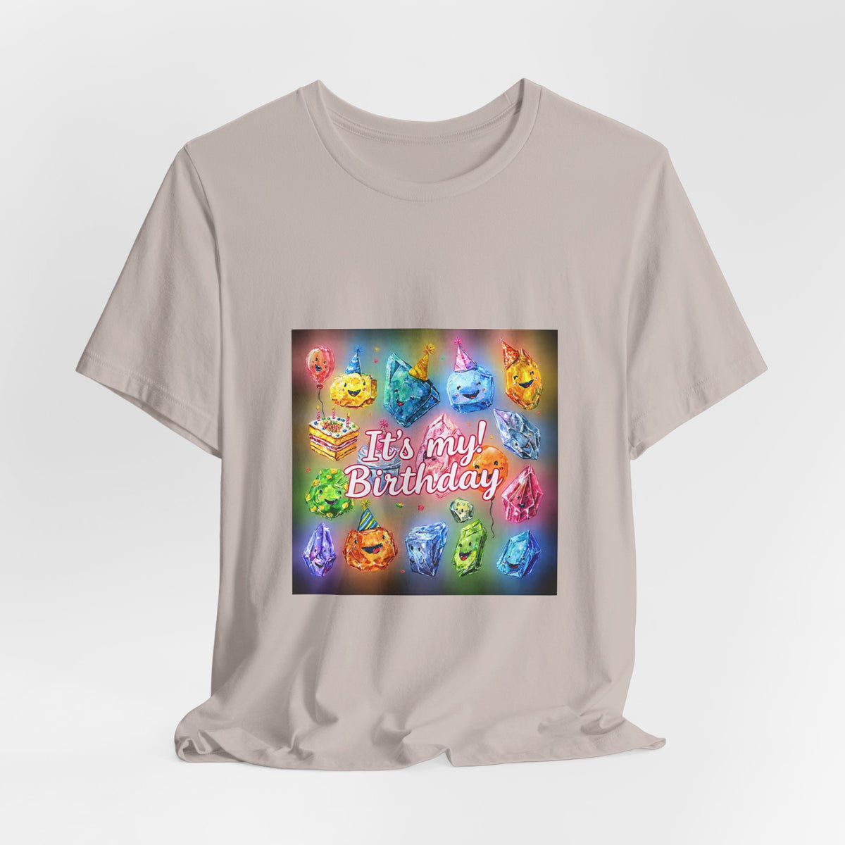 It's My Birthday Crystal Party T-Shirt | Light Neutrals