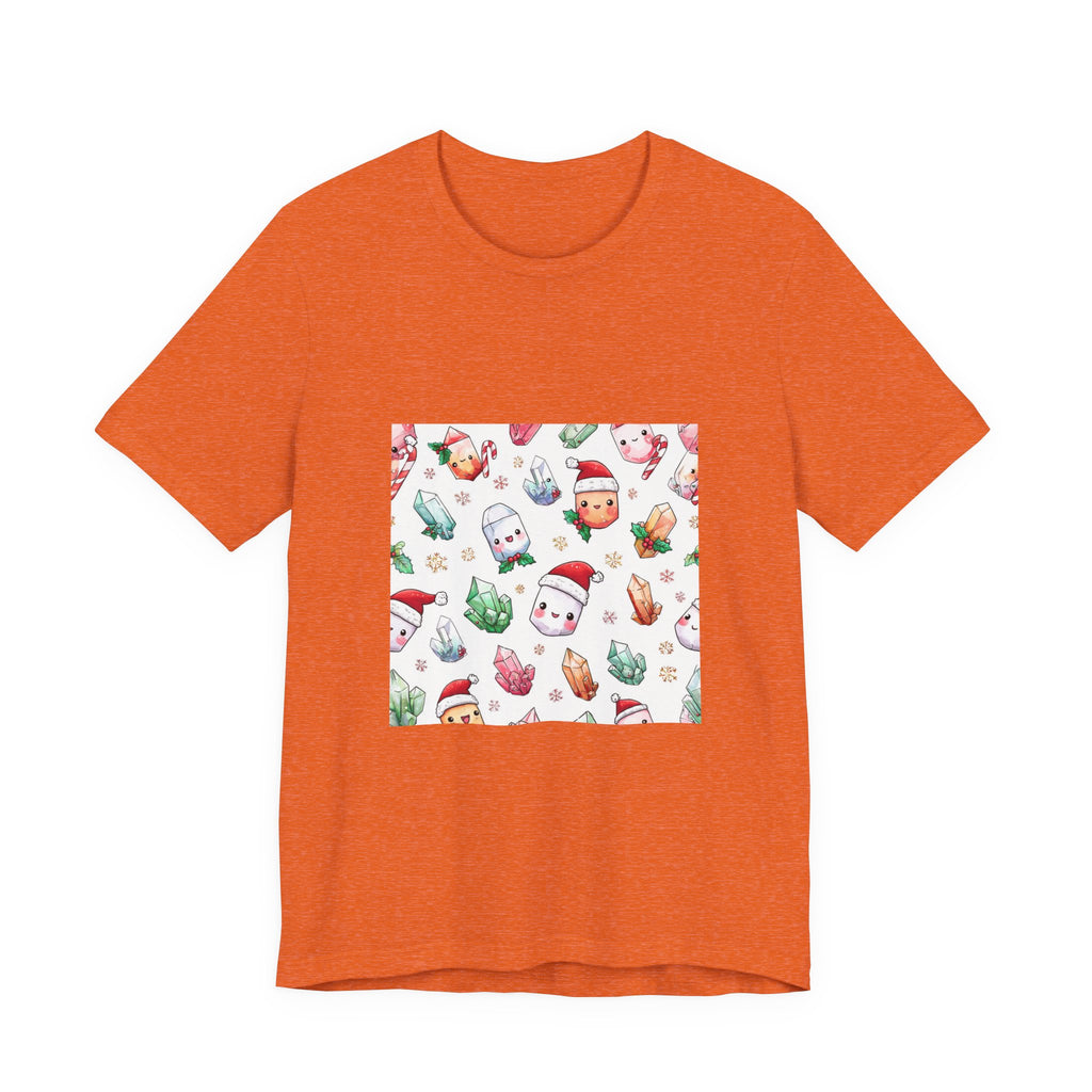 Pastel Christmas Crystal Friends T-Shirt | Peach & Sunset