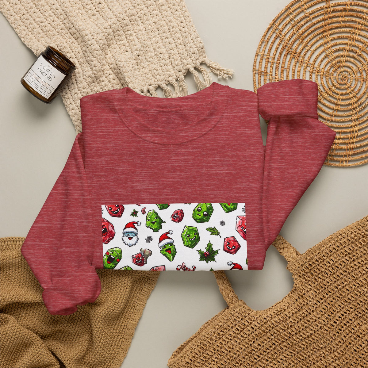 Christmas Crystal Cheer Crewneck | Neutrals & Reds