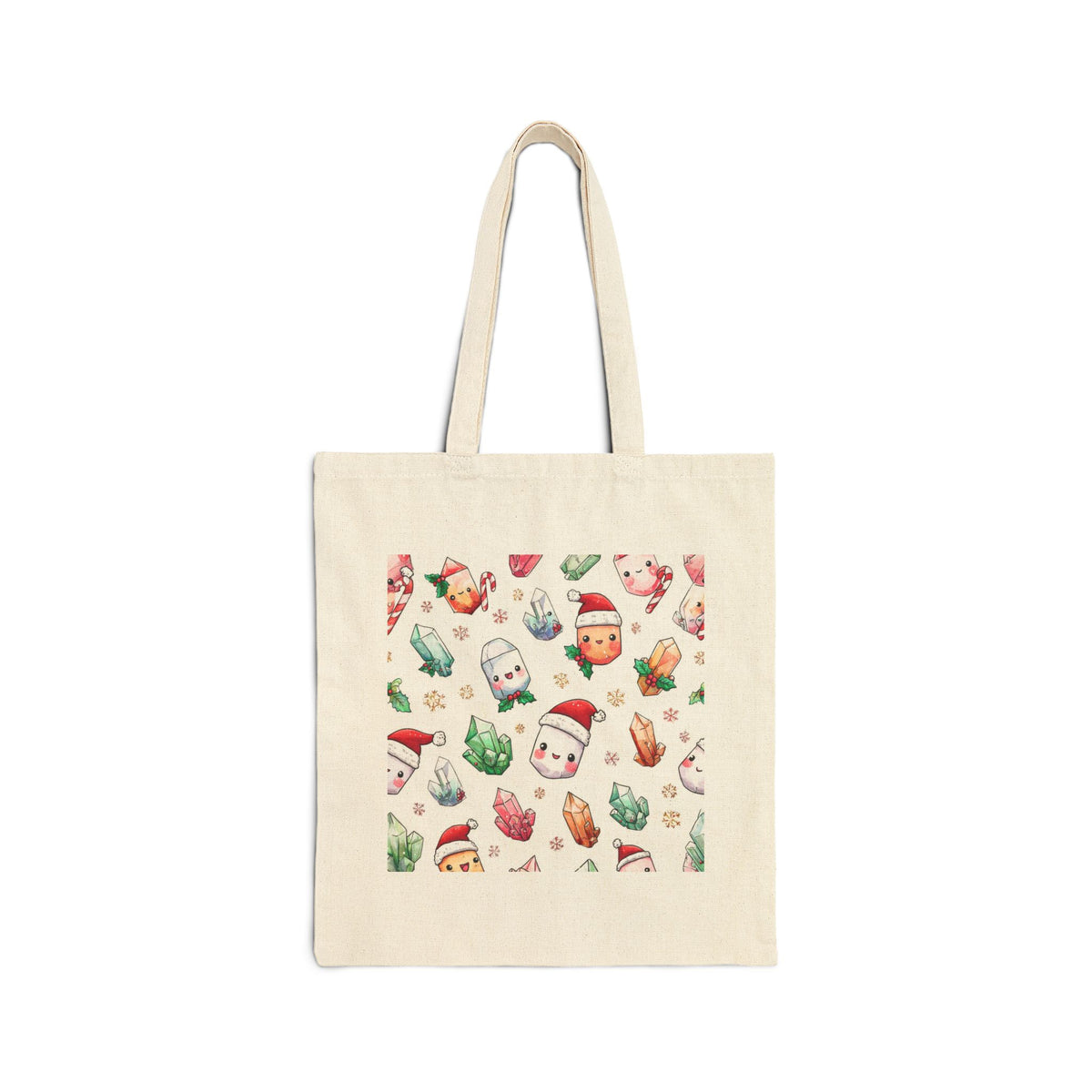 Pastel Christmas Crystal Friends Canvas Tote
