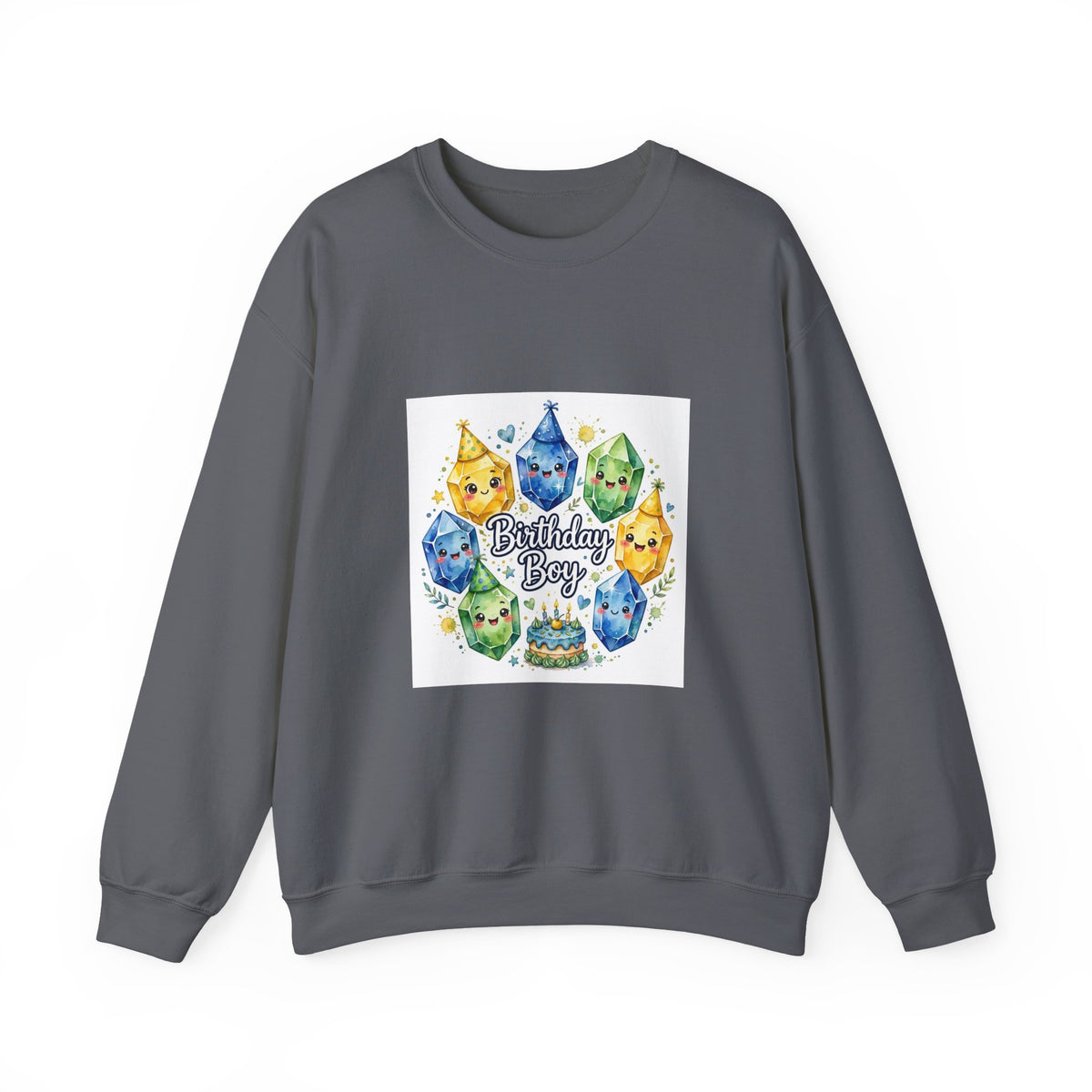Birthday Boy Crystal Party Crewneck | Neutrals & Reds