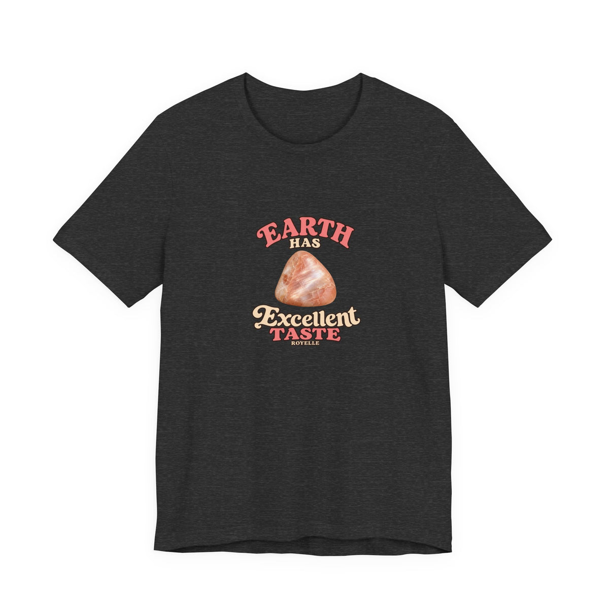 Earth Has Excellent Taste — Peach Moonstone Tee | Dark Neutrals & Reds