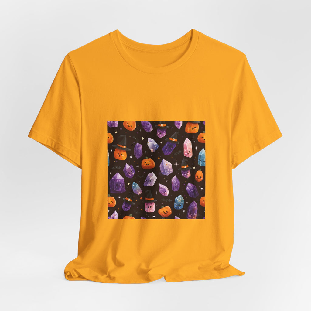 Halloween Crystal Party T-Shirt | Golds, Mints & Teal