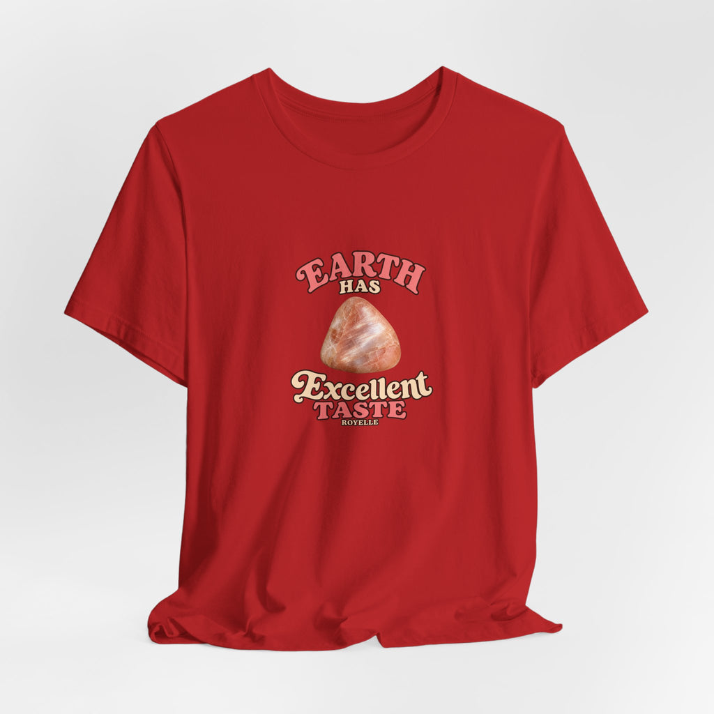 Earth Has Excellent Taste — Peach Moonstone Tee | Dark Neutrals & Reds