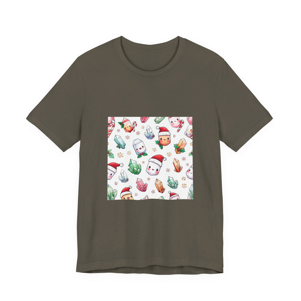 Pastel Christmas Crystal Friends T-Shirt | Greens