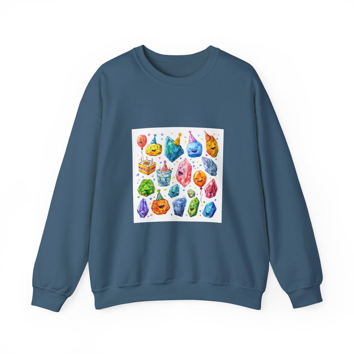 Crystal Birthday Party Crewneck | Blues, Purples & Pinks
