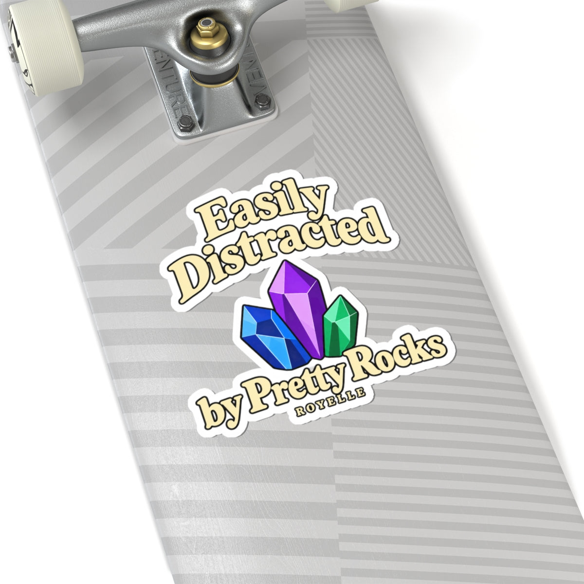 Easily Distracted by Pretty Rocks Sticker — Crystal Laptop Kiss-Cut Decal