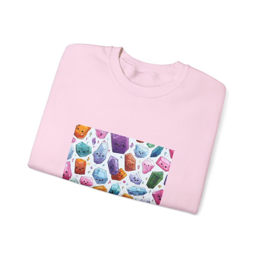 Pastel Crystal Friends Crewneck | Blues, Purples & Pinks