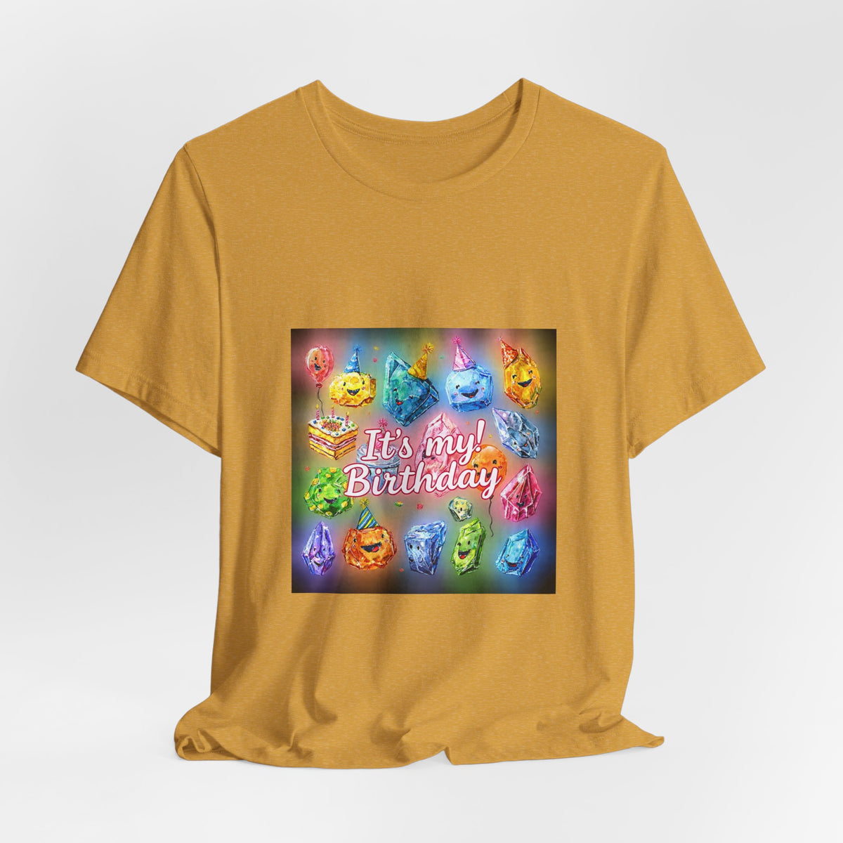 It's My Birthday Crystal Party T-Shirt | Golds, Mints & Teal