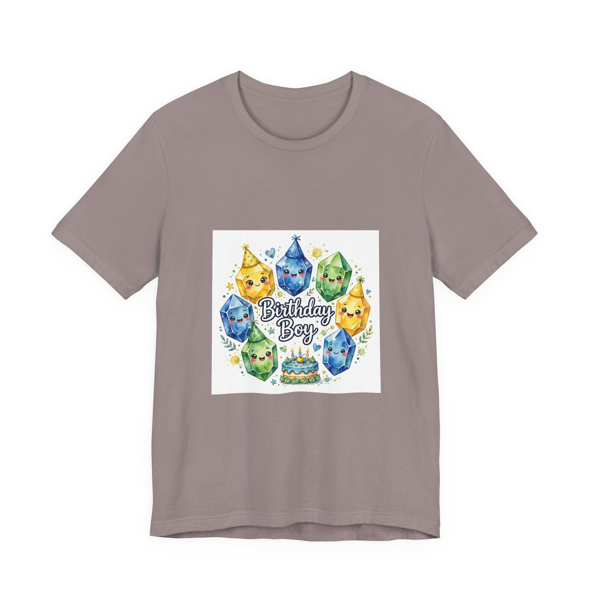 Birthday Boy Crystal Party T-Shirt | Sandy Neutrals & Oranges