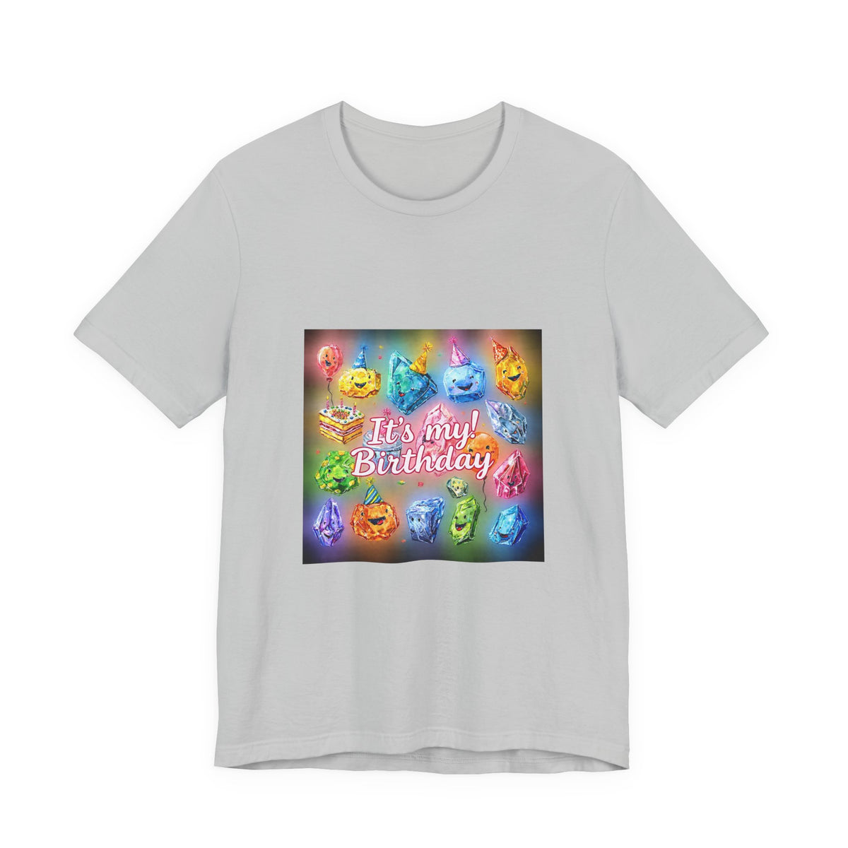 It's My Birthday Crystal Party T-Shirt | Light Neutrals