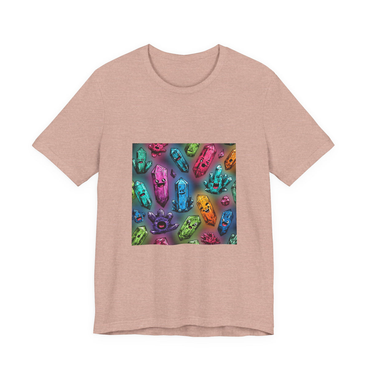 Colorful Crystal Characters T-Shirt | Peach & Sunset