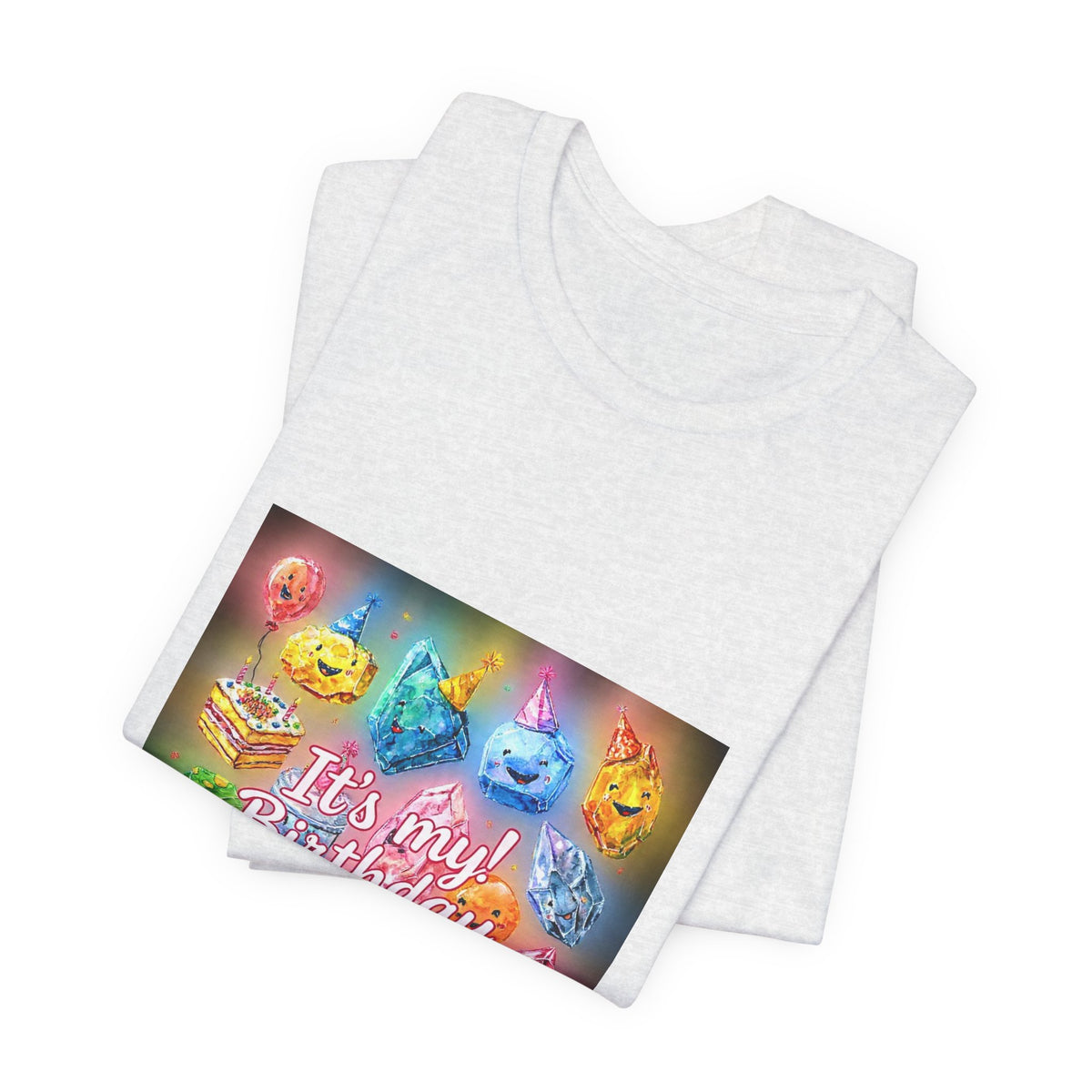 It's My Birthday Crystal Party T-Shirt | Light Neutrals