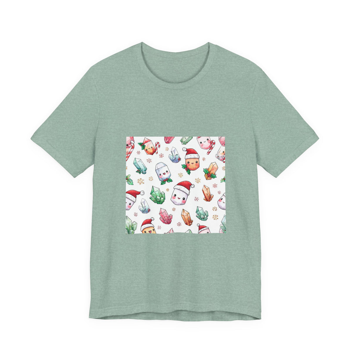 Pastel Christmas Crystal Friends T-Shirt | Soft Blues