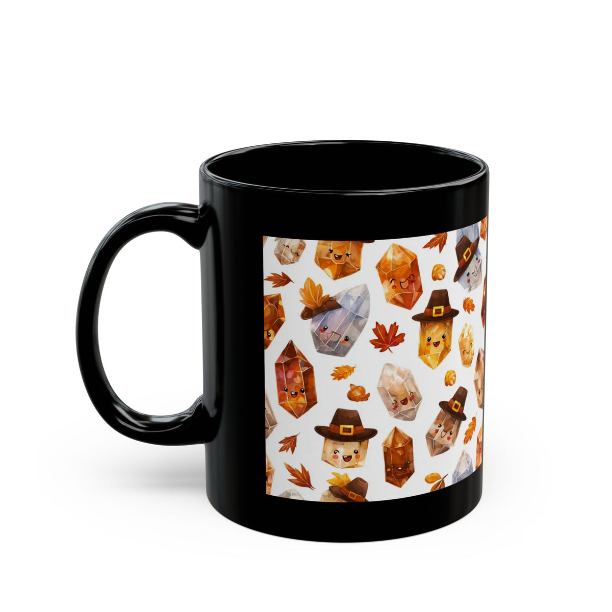 Thanksgiving Crystal Harvest Black Mug