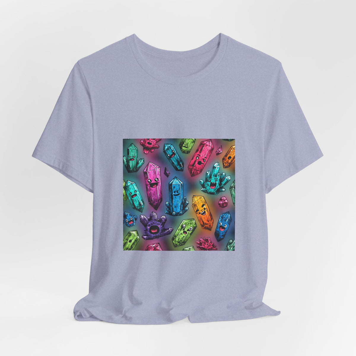 Colorful Crystal Characters T-Shirt | Soft Blues