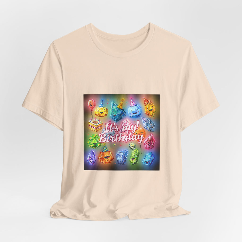 It's My Birthday Crystal Party T-Shirt | Sandy Neutrals & Oranges