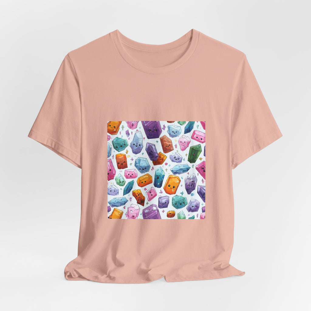 Pastel Crystal Friends T-Shirt | Peach & Sunset