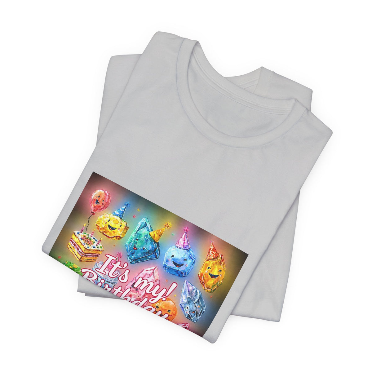 It's My Birthday Crystal Party T-Shirt | Light Neutrals