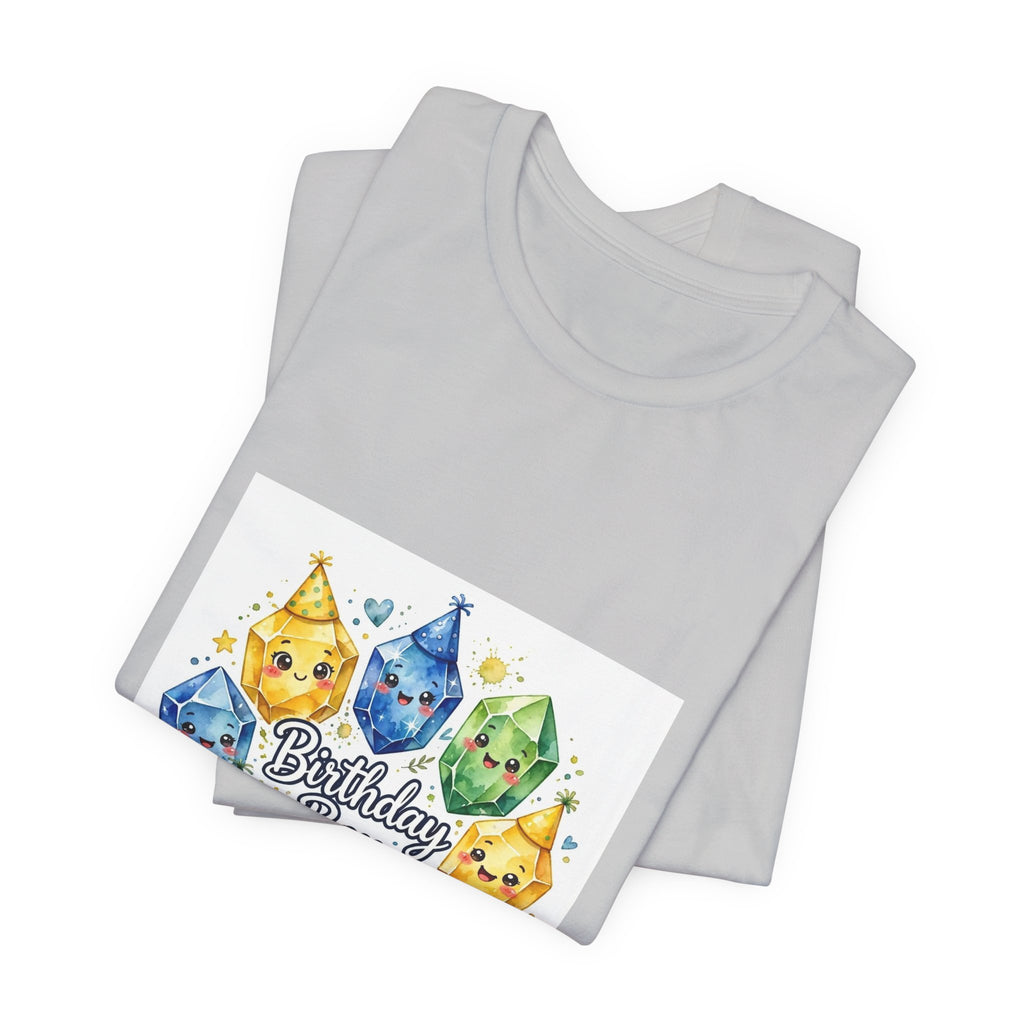 Birthday Boy Crystal Party T-Shirt | Light Neutrals