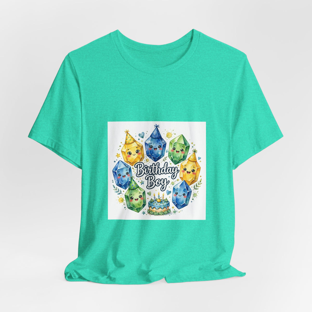 Birthday Boy Crystal Party T-Shirt | Soft Blues